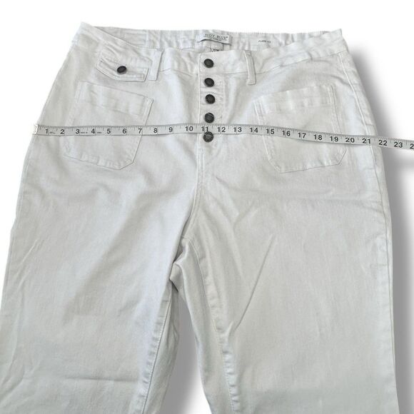 Judy Blue Jeans White Flare Fit Button Fly Stretch Denim JB88215 Women’s Sz 20W - Picture 9 of 14